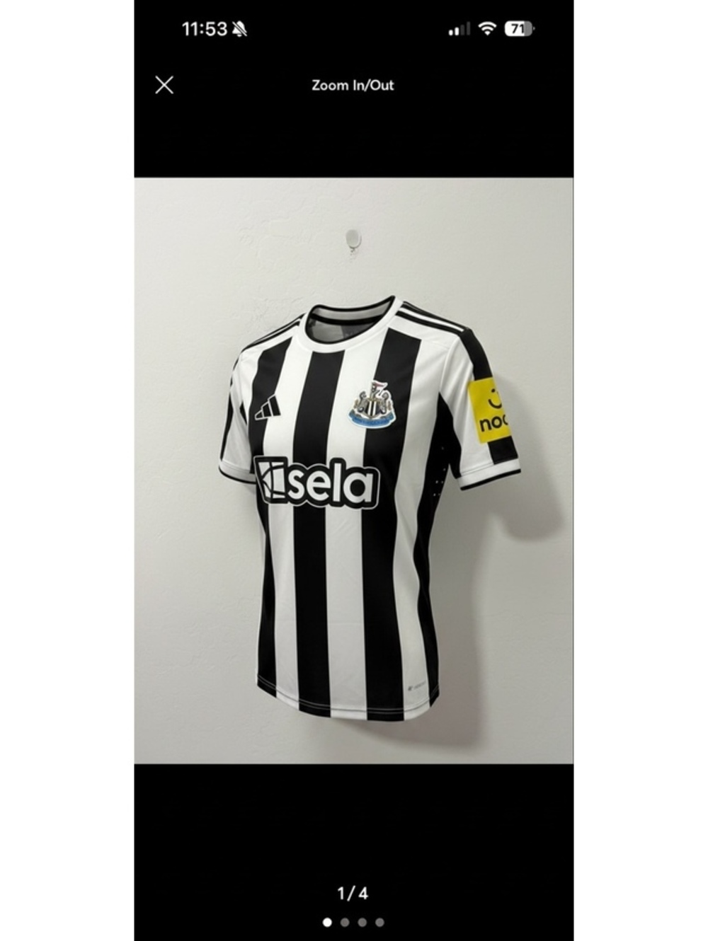 New adidas 2025-26 Newcastle Authentic Home Soccer Jersey - Womens size 2XS
